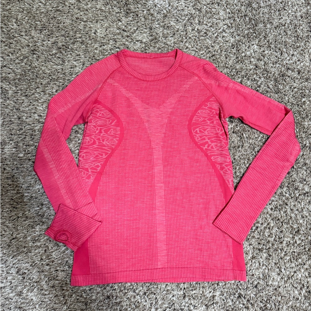 lululemon athletica Pink Long Sleeve Seamless Top